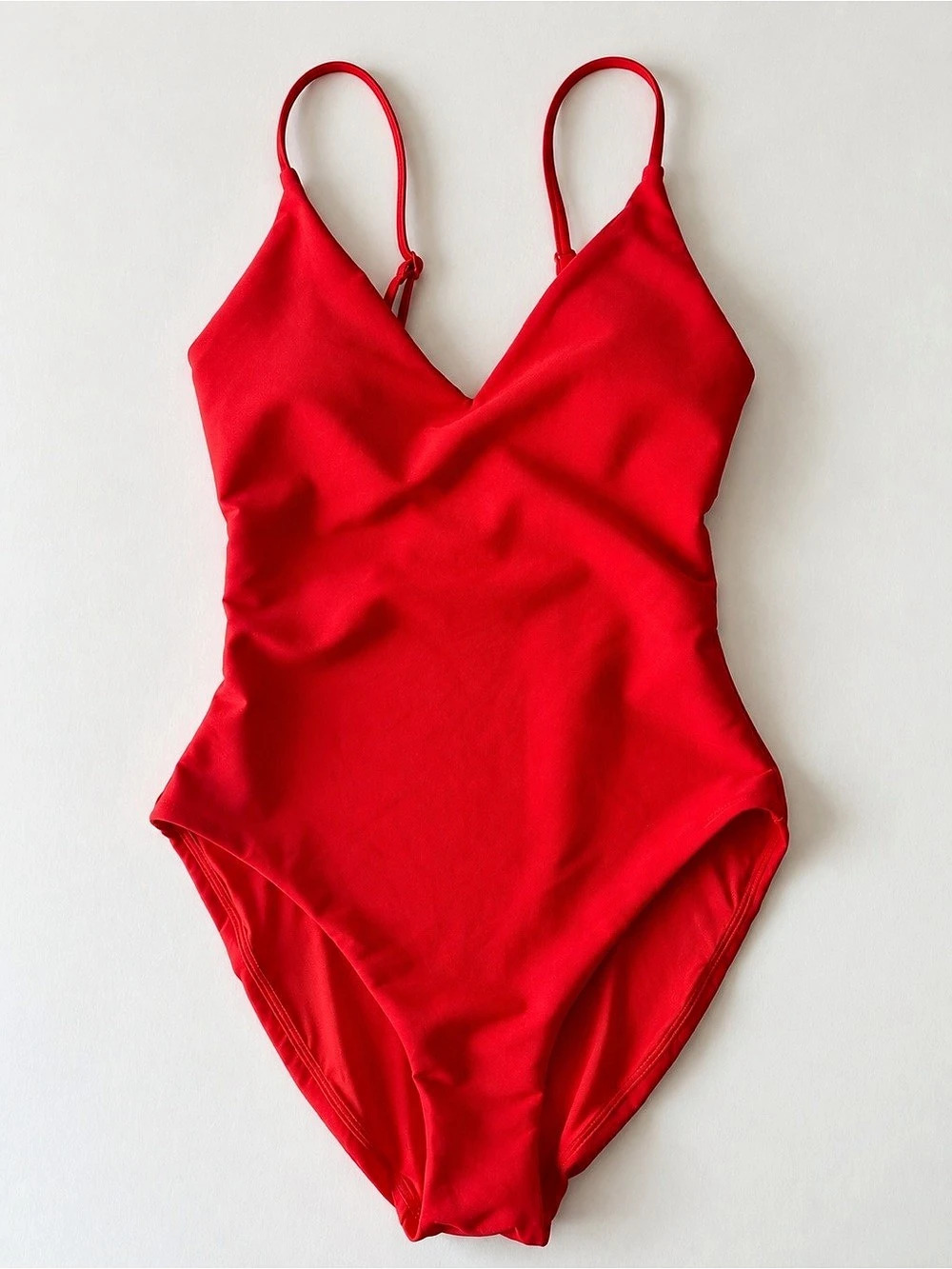 J.CREW Classic Sculpt Classic One-Piece Swimsuit in Red Size 8 NWT